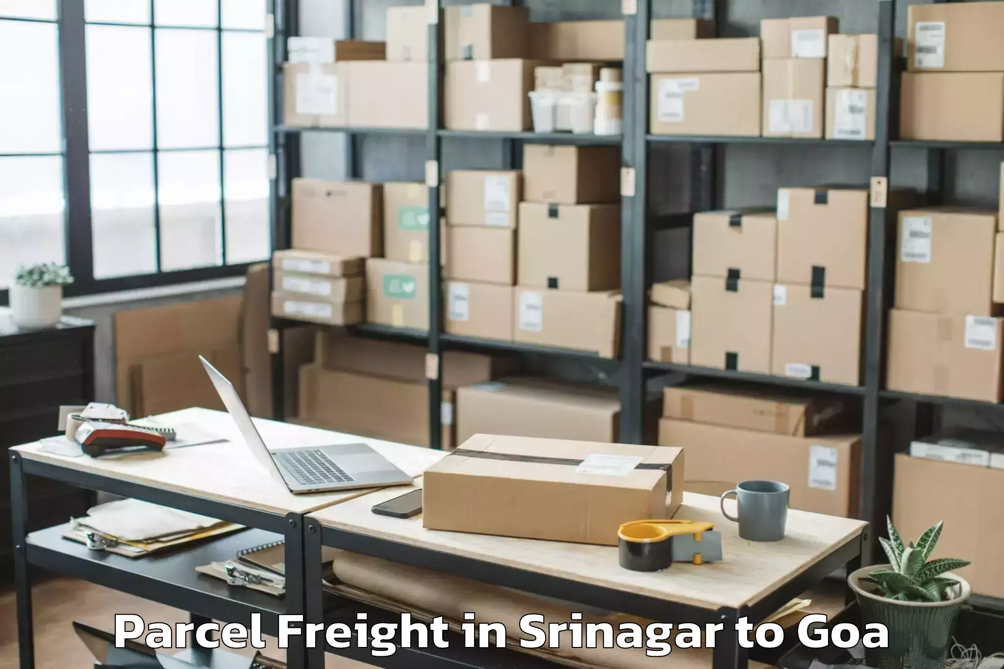 Book Your Srinagar to Serula Parcel Freight Today